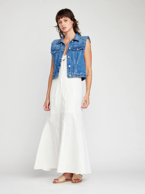 Arizona Crop Slim Vest - Blue Jay